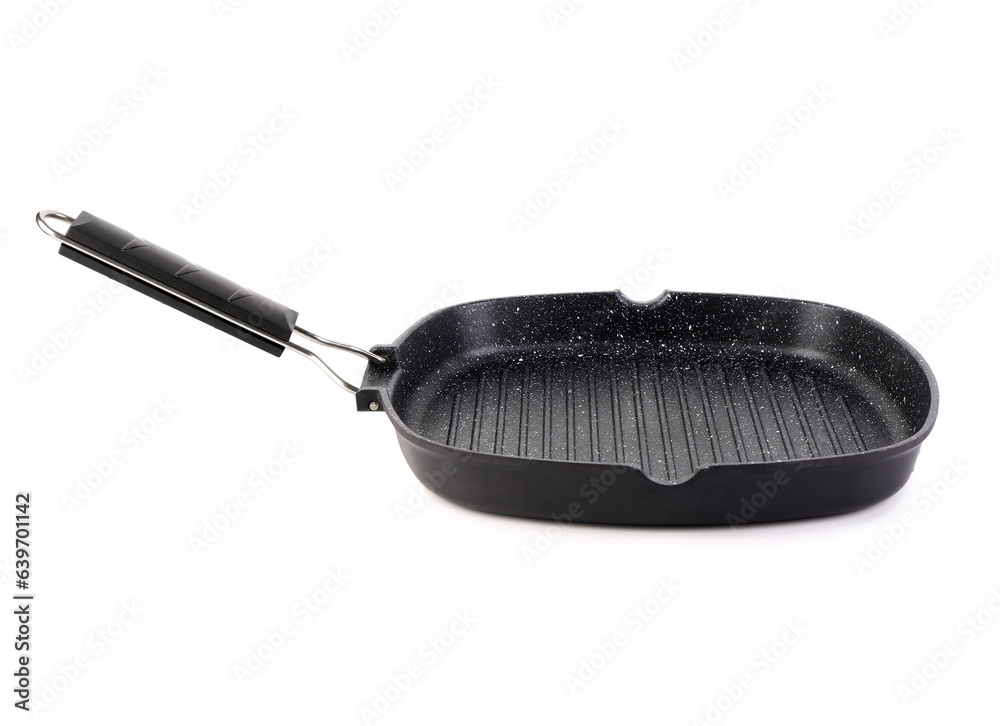 Grill pan isolated on white background