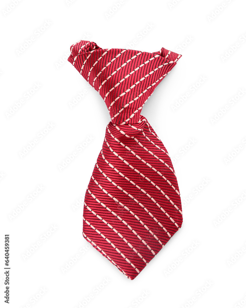 Stylish necktie for pet isolated on white background