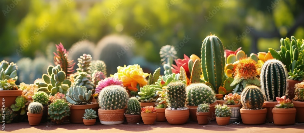 Famous small plant in home cacti in pots and gardens grow in dry areas