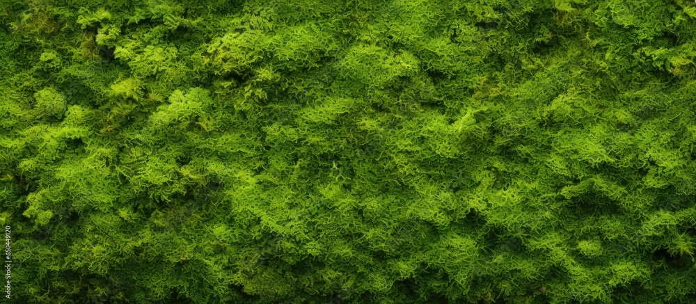 Green moss background in India on 12th July 2022 serving as a mossy wallpaper texture
