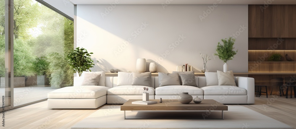 Modern interior living space with a blurred background