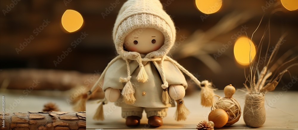 Handmade Waldorf doll by a woman maker organic and natural toy