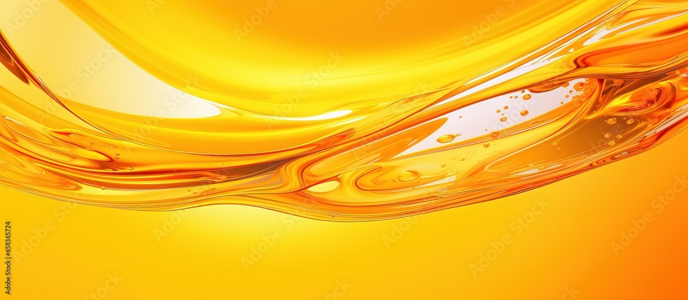Oil dripping close up as bright background