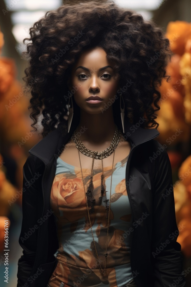 Portrait of a black woman.
