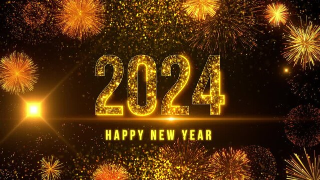 happy new year 2024 fireworks celebration party wishes