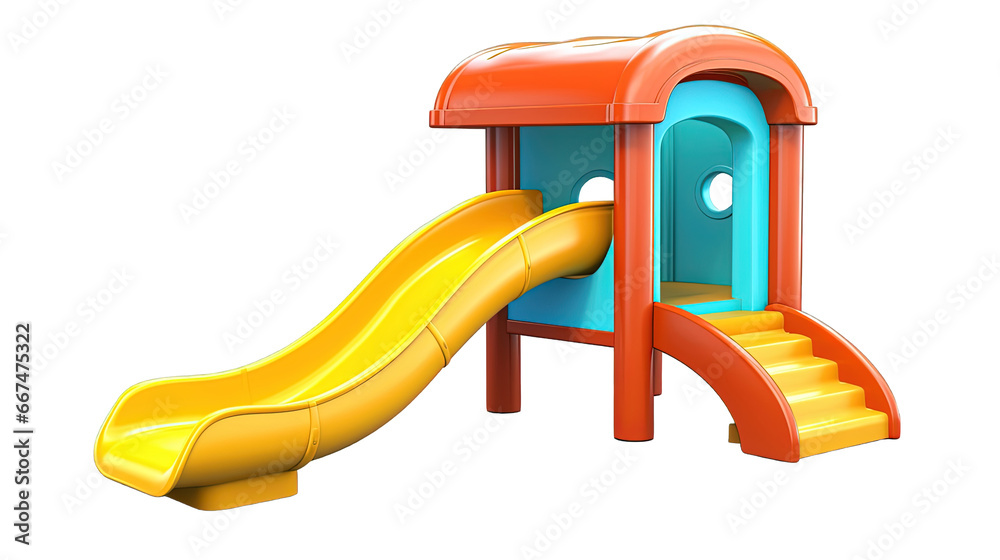 playground slide isolated on white
