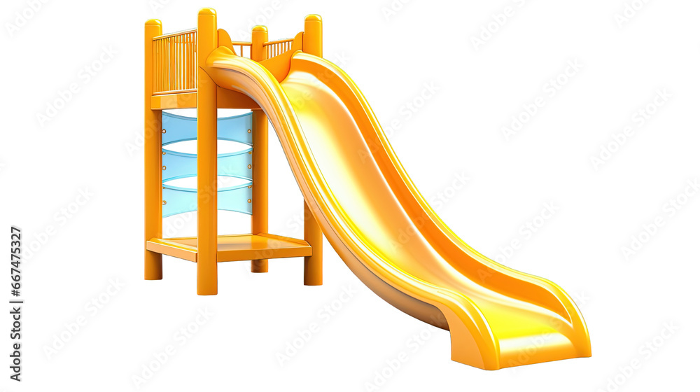 playground slide isolated on white