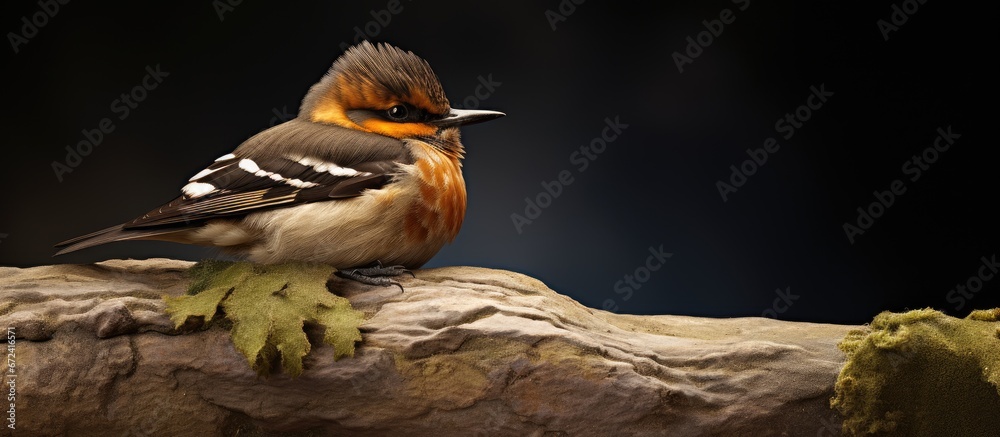 A resting female Hooded Merganser perched on a rock