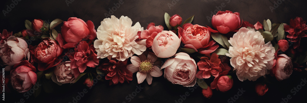 Beautiful pink and red colored flower background