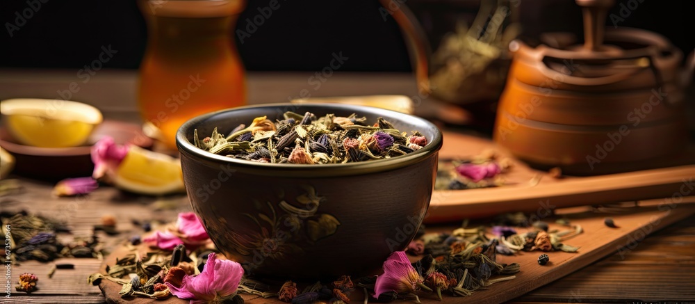 Natural herbal tea that has been dried