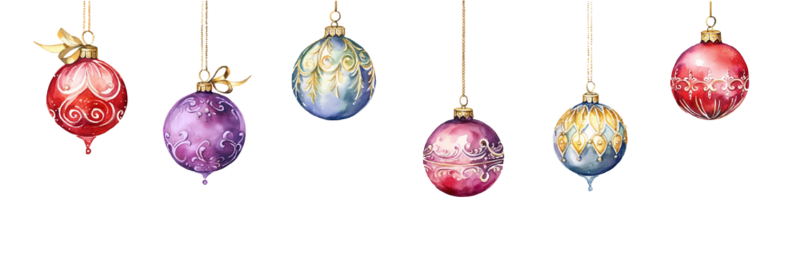 Watercolor Christmas decoration ball vector illustration, watercolor vector illustration