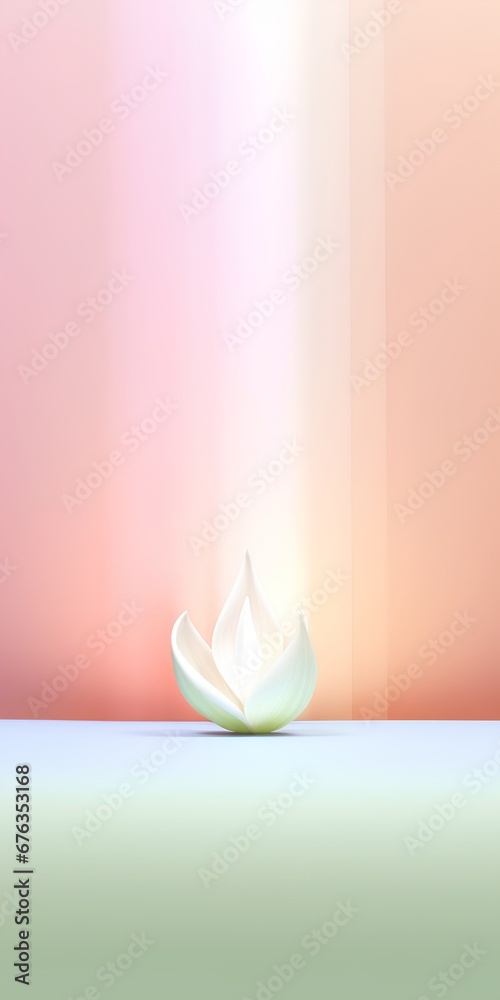 An image depicting the concept of holistic health and wellness, featuring a soothing pastel color gradient background that provides ample copy space for text or additional design elements.