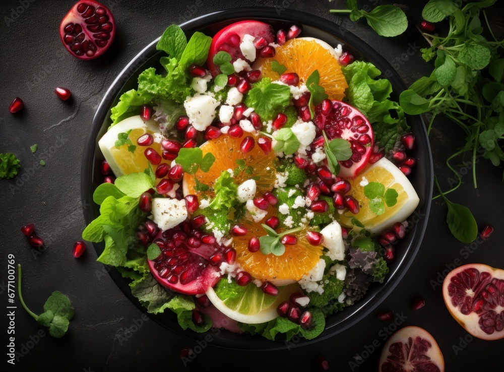 this is my daily salad with homemade goat cheese and