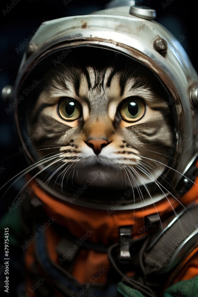 astronaut cat in space