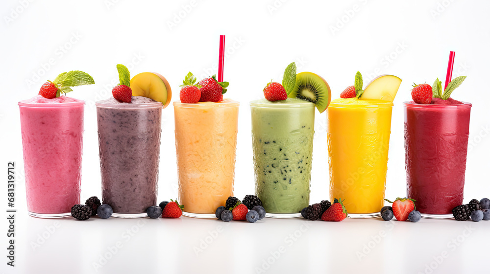 Smoothies drink isolated on white background