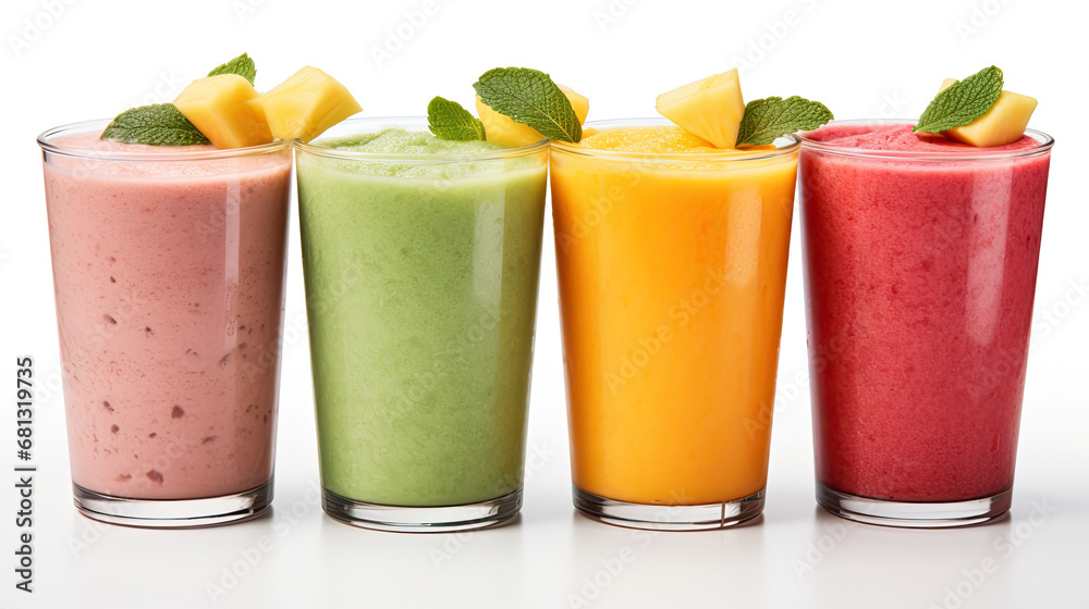 Smoothies drink isolated on white background