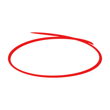 红色圆形高光描边框