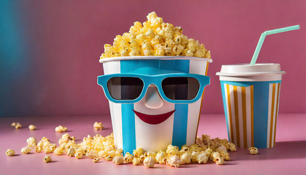 Fun bucket of popcorn. Time to watch a movie