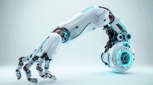 A futuristic robotic arm concept incorporating industry 4.0 technology