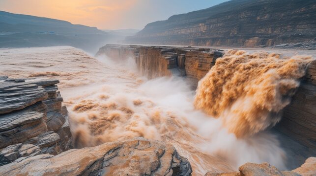 Dynamic Flow: Long Exposure of China's Iconic Yellow River