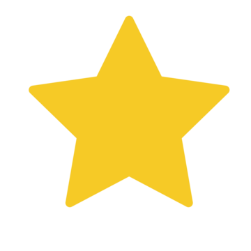 白色背景上孤立的金星