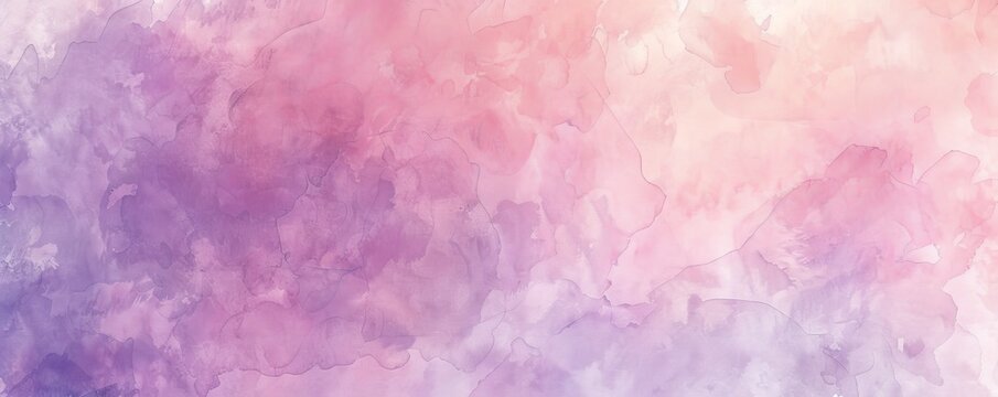 Abstract purple, pink and white watercolor background.