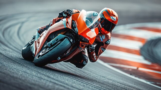 Speeding through the curves: Motorcycle racing on a track