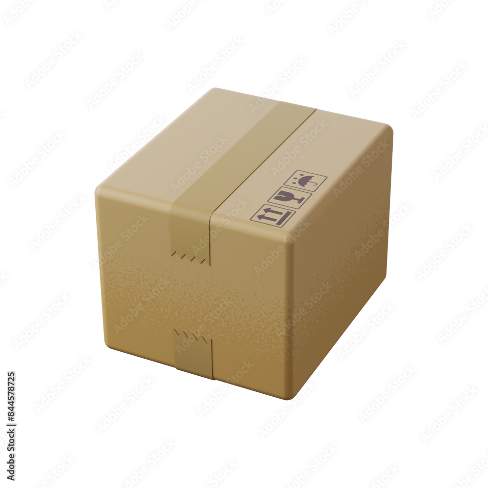 3D快递箱子图标图片