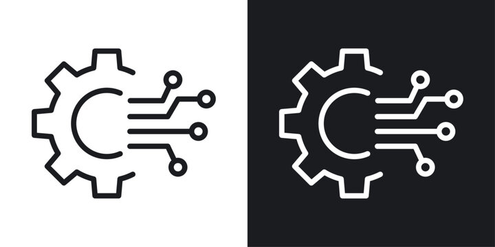 Transform icon set. business fintech system vector symbol. engineering skill evolution sign. digital data technology icon in black filled and outlined style.