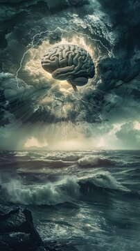 Brain in a Stormy Sky