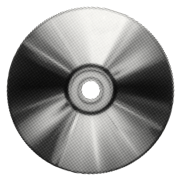 复古破旧半色调点状孤立的光盘拼贴元素用于混合媒体设计