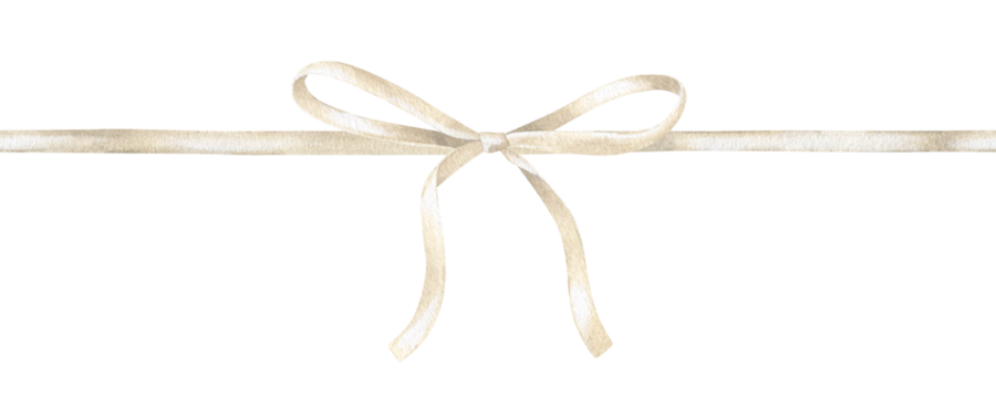 丝带蝴蝶结边框。米色包装的水彩插画。白色孤立背景上手绘。用于卡片和邀请函的模板框架绘画。缎面蝴蝶结横幅绘图