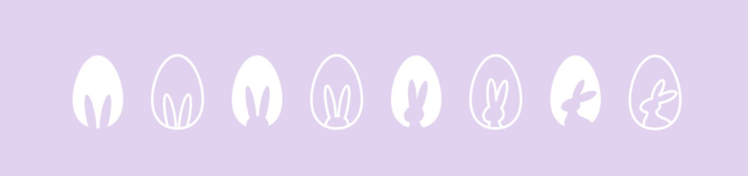 Easter egg background, Easter egg hunting. Bunny silhouette on Easter egg,Easter Silhouette, paper cut,Cute rabbit probing