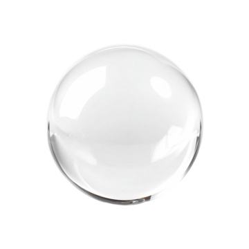 白色背景上的水晶球