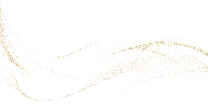 抽象闪亮金色闪粉波浪设计元素。孤立的PNG设计元素。圣诞快乐和新年快乐装饰。透明背景。用于请柬和贺卡背景