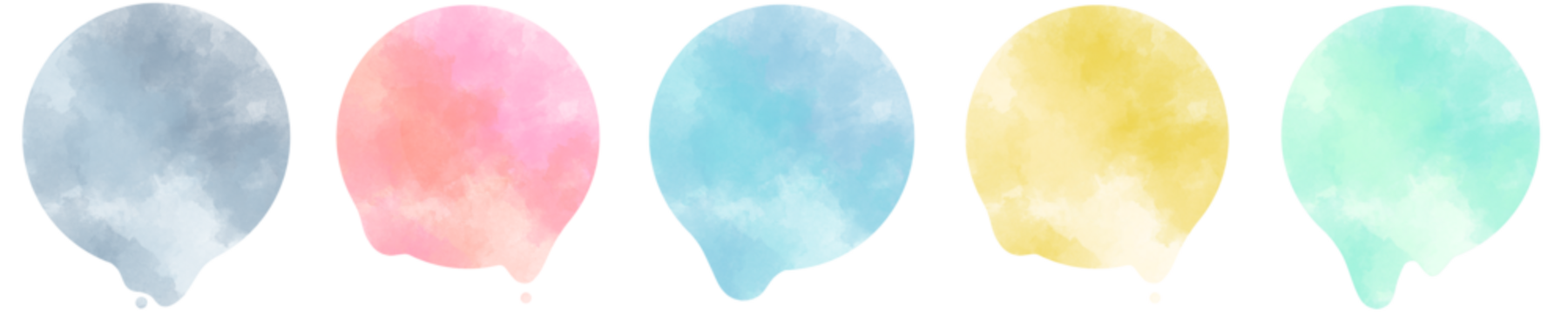 融化的圆形同系色水彩套装2