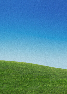 颗粒质感的草山景观背景