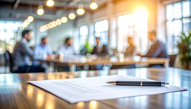 重要的商务会议 - 在会议室签署合同