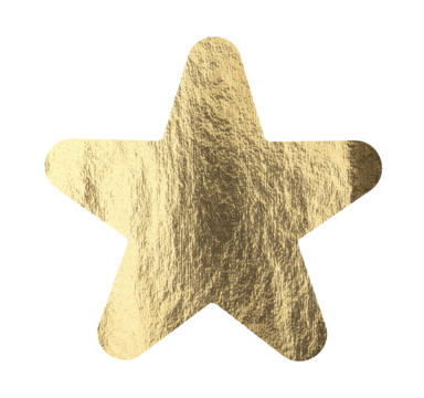 圣诞星星饰品，带有闪亮质感和亮泽黄铜光泽的金色装饰，尽显优雅