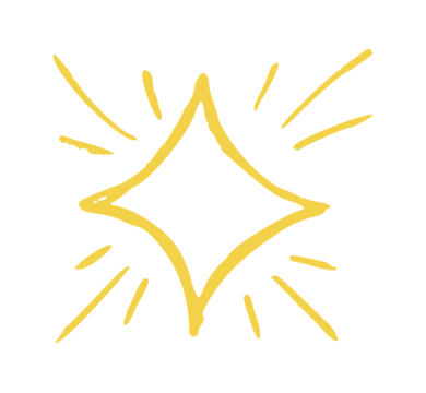 手绘圣诞蜡笔星星。简约黄色涂鸦，边缘柔和如粉笔质感，带有怀旧手工温暖，适合节日装饰。