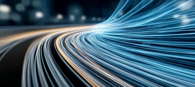 动态视角下的弯曲道路，数字光轨展现现代互联互通