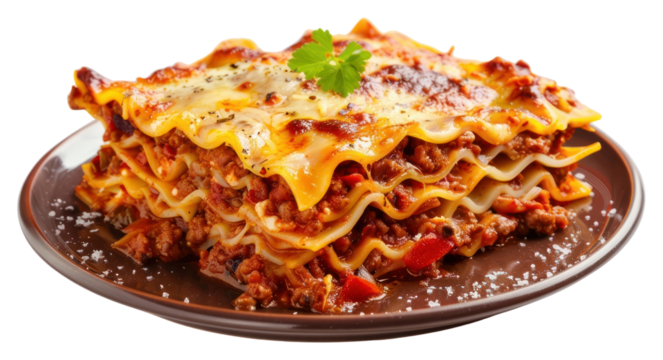 PNG格式的意大利千层面餐盘食物图片