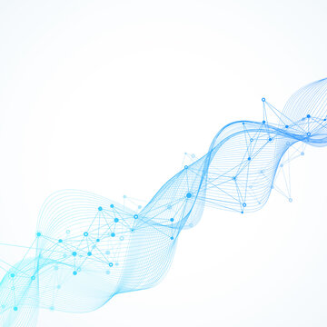 Global network connection banner design template. Header social network communication in the global business concept. Big data visualization. Internet technology