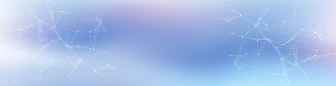 Global network connection banner design template. Header social network communication in the global business concept. Big data visualization. Internet technology