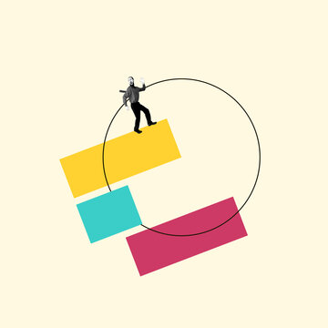 商务人士工作。概念艺术。创意设计。广告。