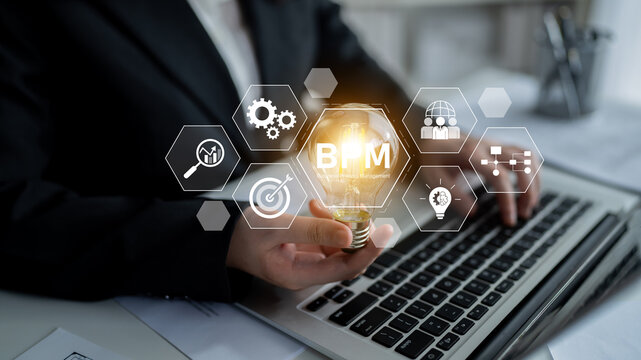 业务流程管理概念展示工作流分析、流程优化、团队协作、自动化及绩效提升