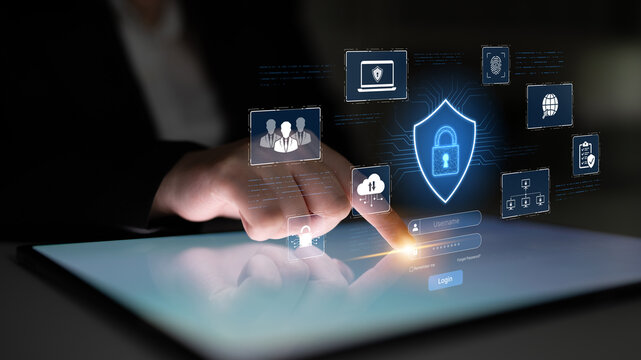 用于网络保护的网络安全仪表盘。该系统包括安全用户登录、多因素身份验证和访问控制，以保护企业数据和资产。