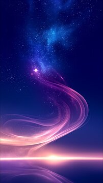 光影背景插画壁纸，韩流风格，紫色、粉色与黑色