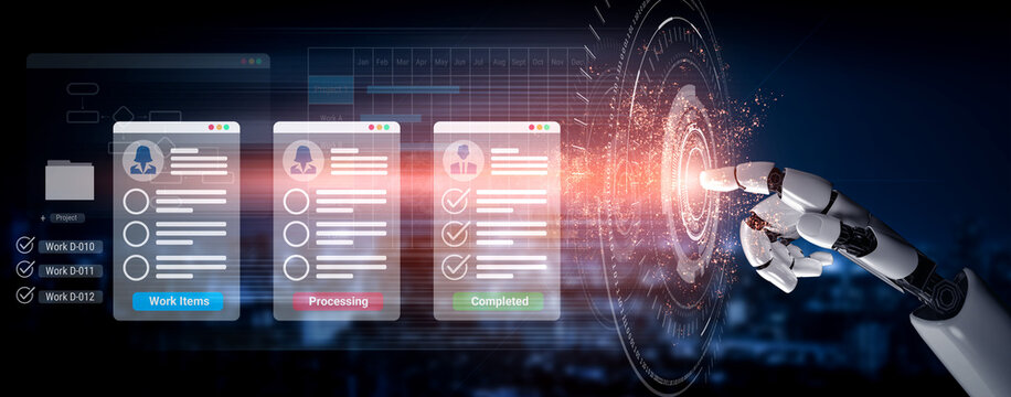 人工智能通过自动跟踪和智能任务管理优化工作流程，以实现跨团队高效完成项目