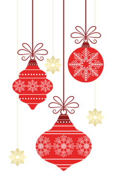 红色圣诞球矢量图（EPS格式）